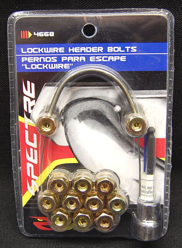 Spectre 4668 Header Exhaust Bolt Lock Wire Set 3/8-16 x 7/8