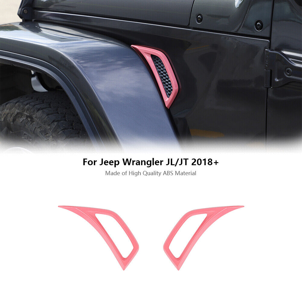 Car Pink Air Vent Inlet Leaf Plate Cover Trim For Jeep Wrangler JL Accessories
