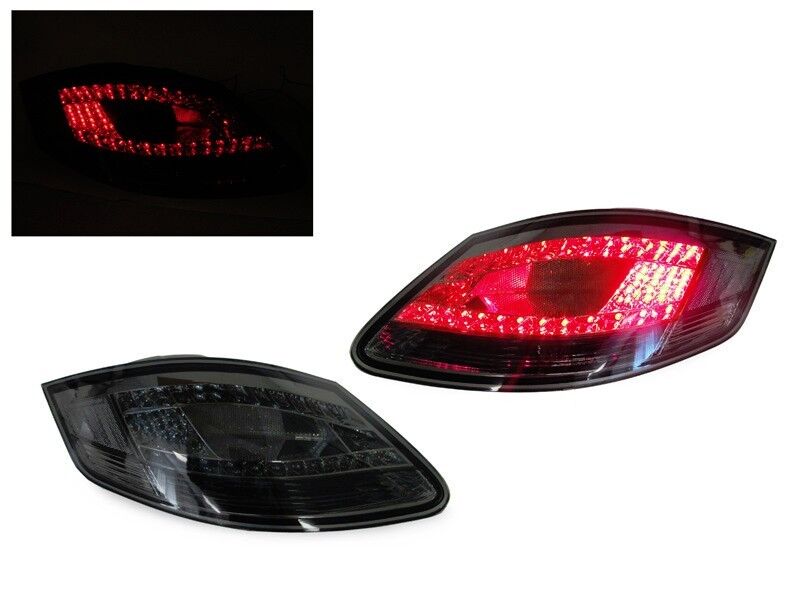 DEPO All Smoke Rear LED Tail Lights Set For 2005-08 Porsche Boxster & Cayman 987