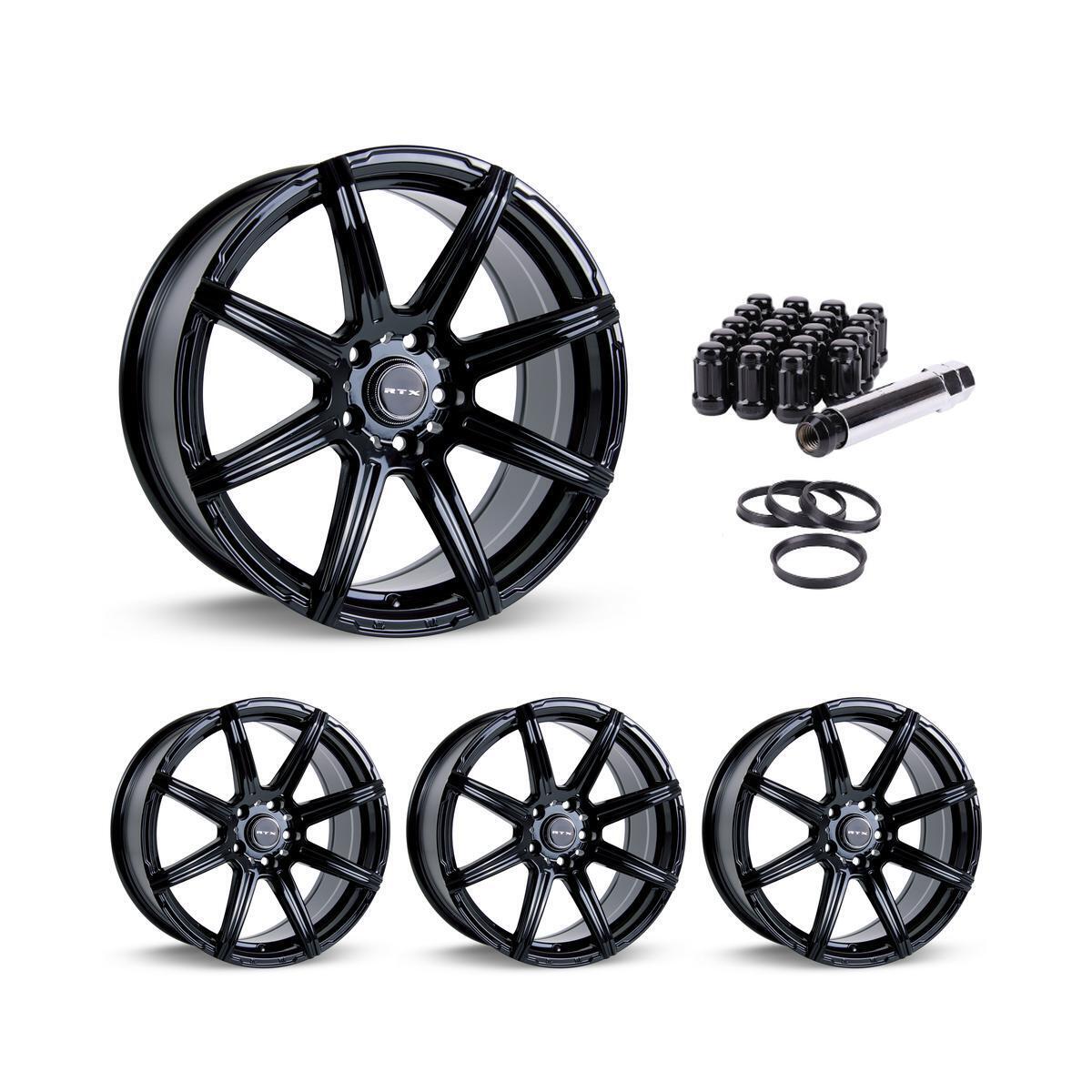 Wheel Rims Set with Black Lug Nuts Kit for 95-05 Pontiac Sunfire P827088 15 inch