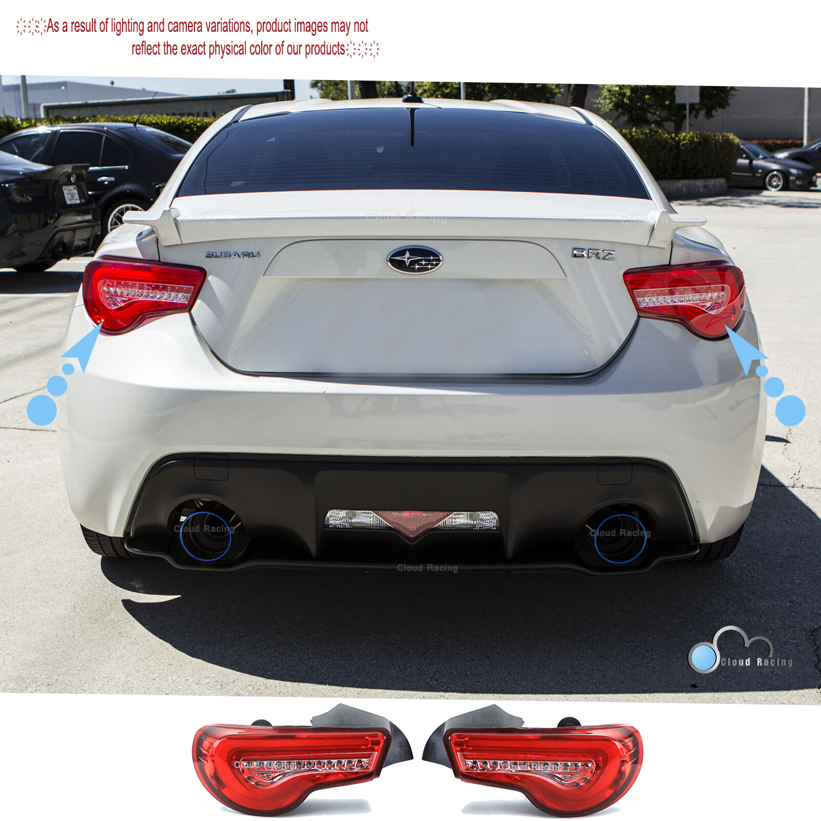 2013-2017 Red/Clear Lens LED Taillight For Scion FRS Subaru BRZ GT86 Tail Light