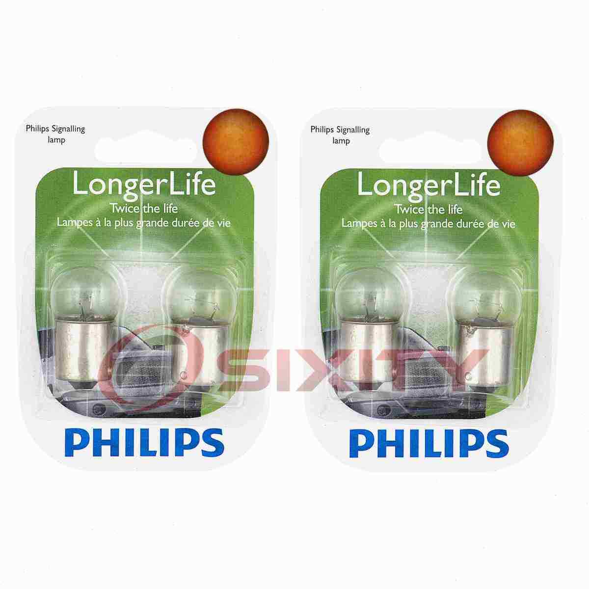 2 pc Philips Tail Light Bulbs for Rolls-Royce Silver Spirit 1986 Electrical wr