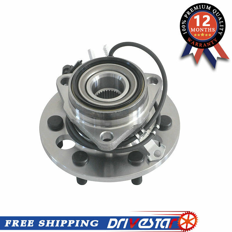 Front Wheel Hub & Bearing for GMC Cadillac Chevy 4WD 6 Lugs w/ ABS