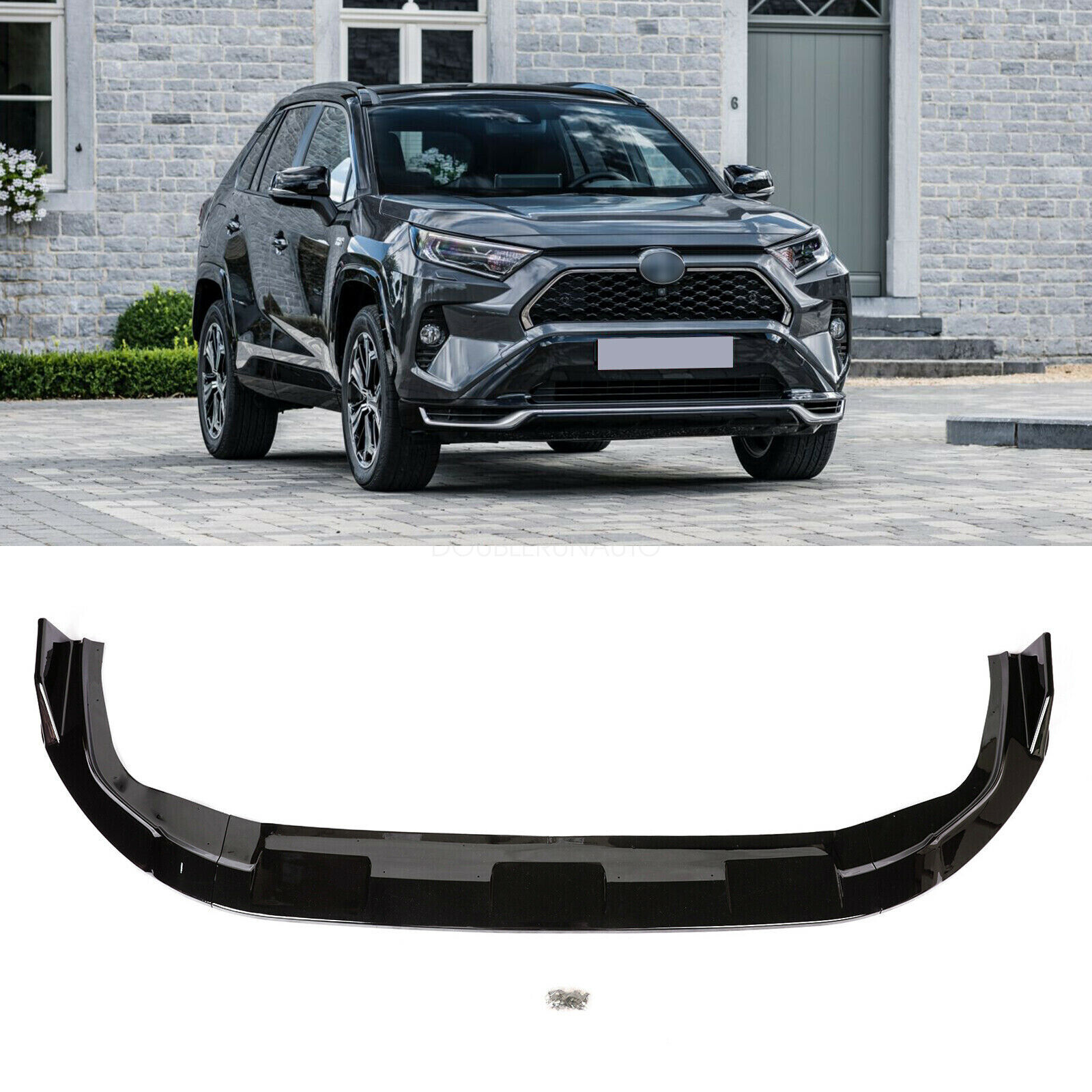 Gloss Black For Toyota RAV4 2019-2023 Front Bumper Lower Lip Spoiler Splitter