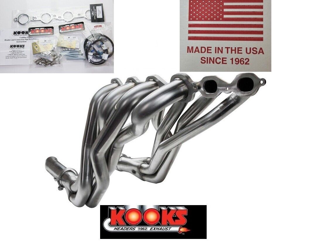 Kooks 1-7/8'' stainless headers O/R mid pipes for 2016-19 Cadillac CTS-V 6.2 LT4