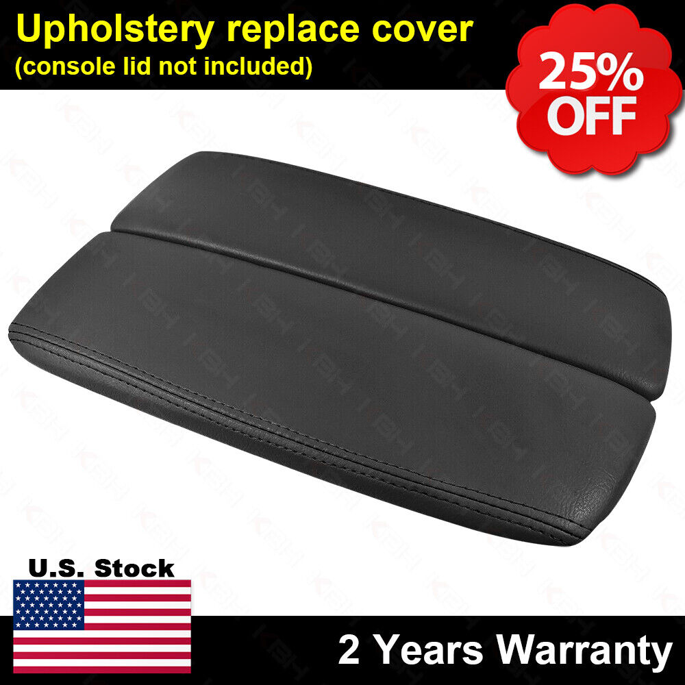Fits 2005-2010 Acura RL Leather Center Console Lid Armrest Cover Trim Black