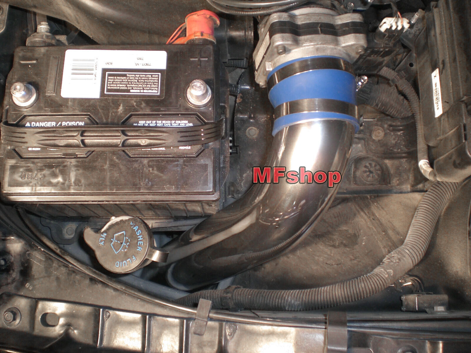 Blue 2PC For 1999-2004 Oldsmobile Alero 3.4L V6 GL GLS GX Cold Air Intake