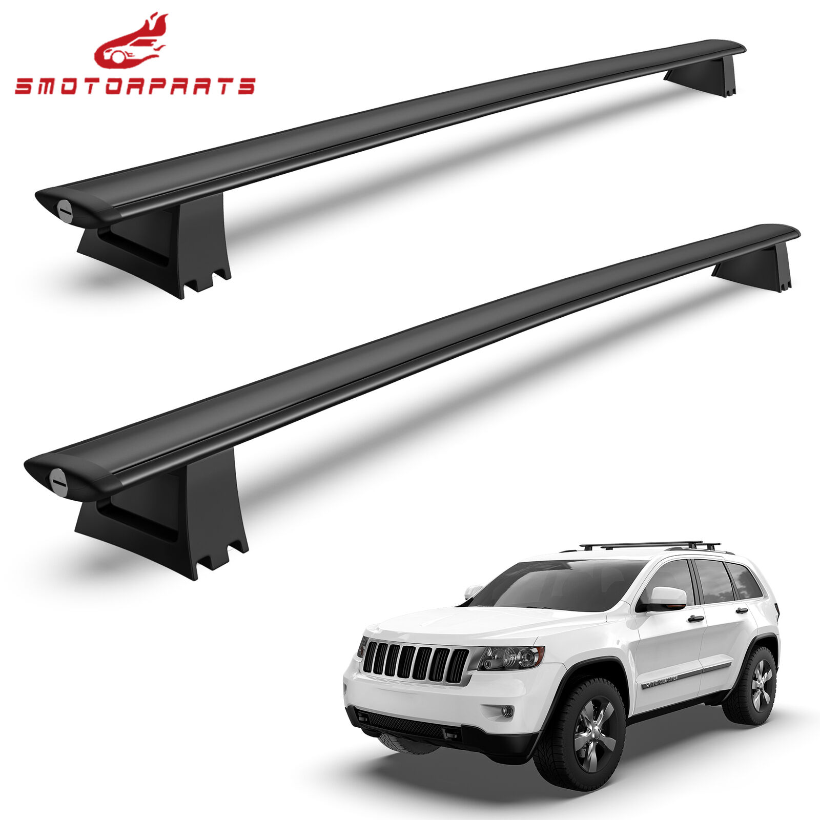 Roof Rack Cross Bars Luggage Carrier For 11-21 Jeep Grand Cherokee W/ Side Rails