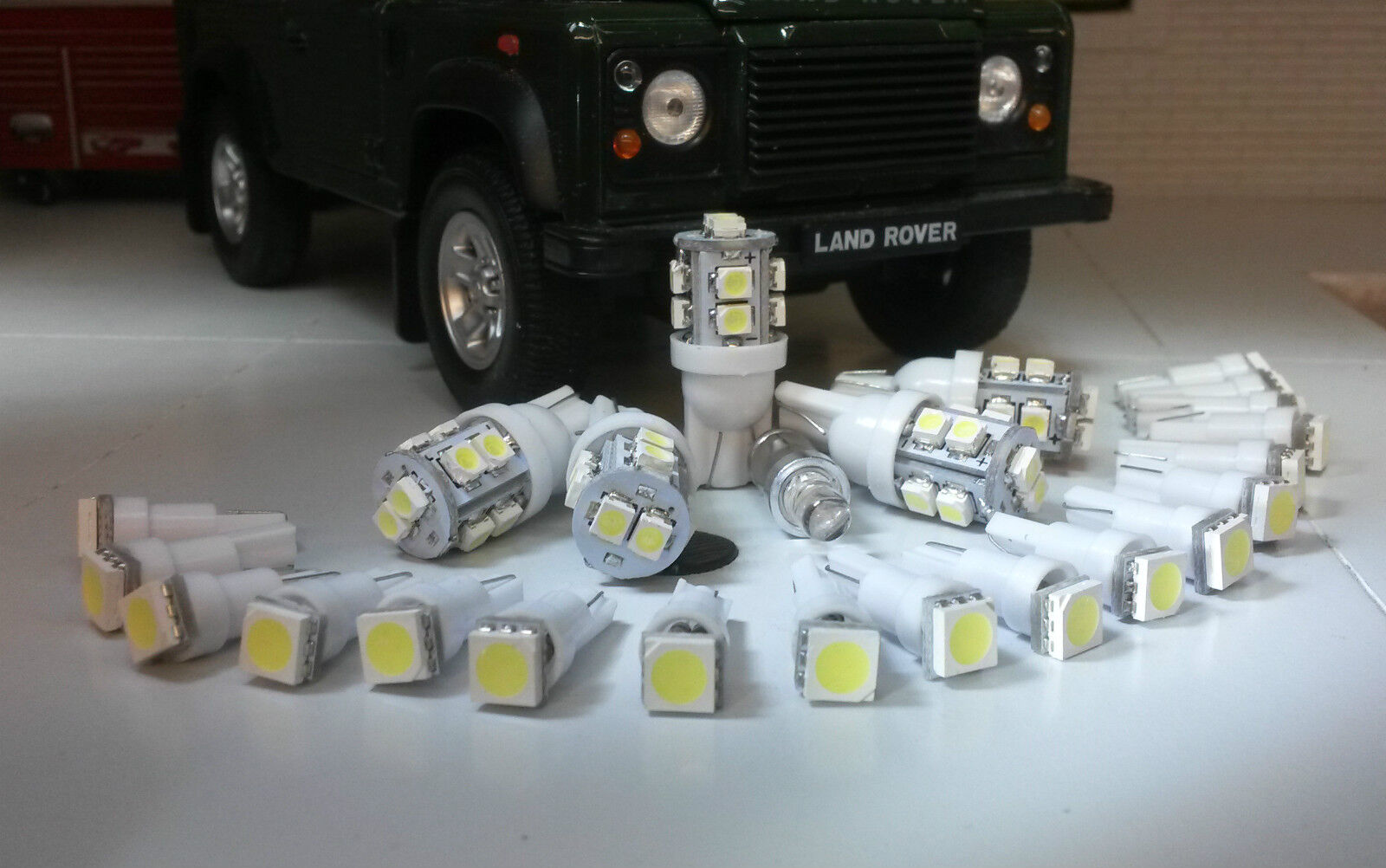 Land Rover Defender 90/110 TDI Instruments Clock & ALL warning lights LED White
