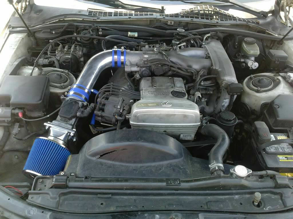 BCP For 92-95 Lexus SC300 GS300 3.0L Ram Air Intake Induction Kit +BLUE Filter