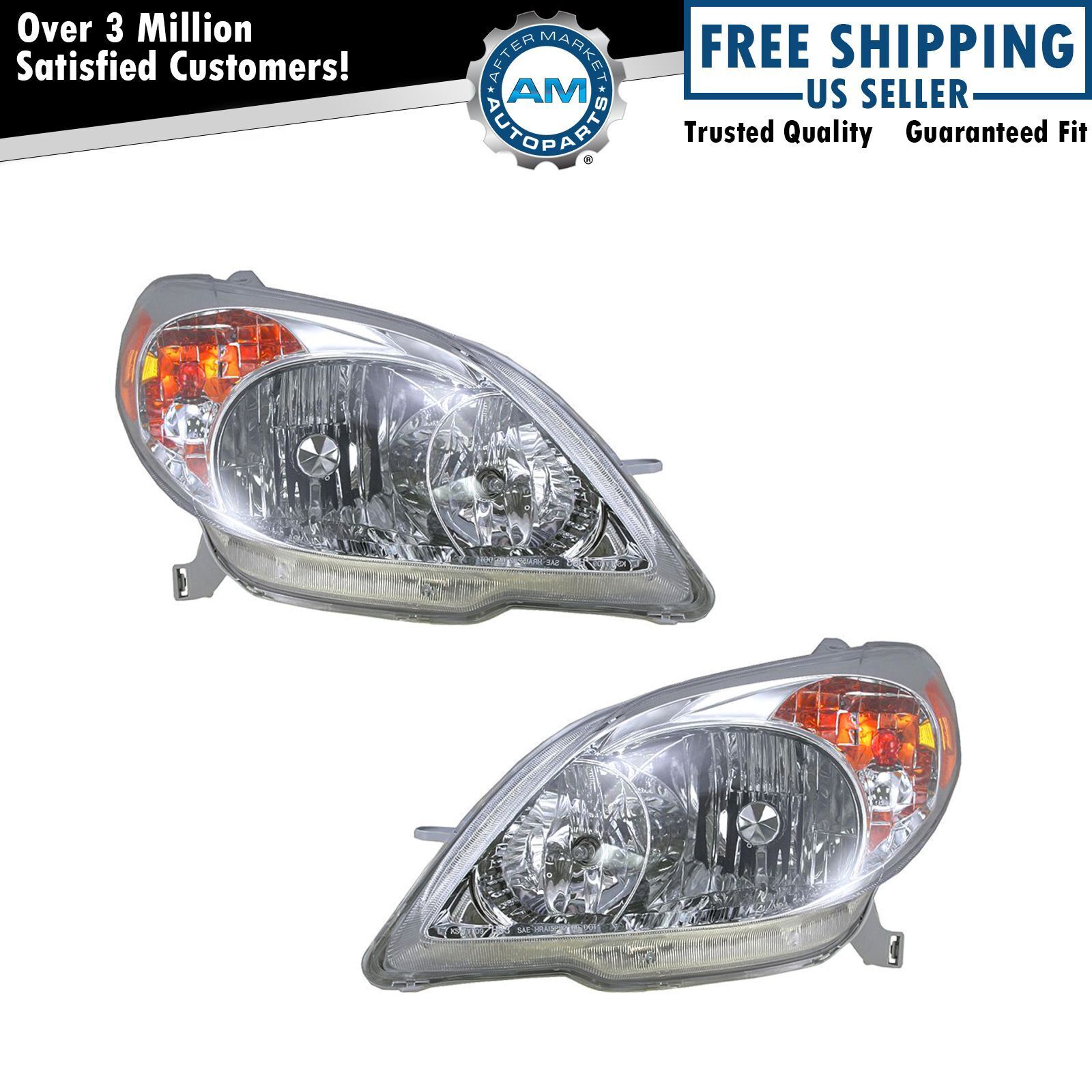 Headlight Set Left & Right For 2003-2008 Toyota Matrix TO2502140 TO2503140