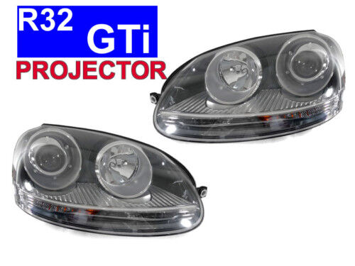 OEM GTI LOOK PROJECTOR ECode Headlight 05-09 VW Jetta Rabbit V Golf 5 DEPO