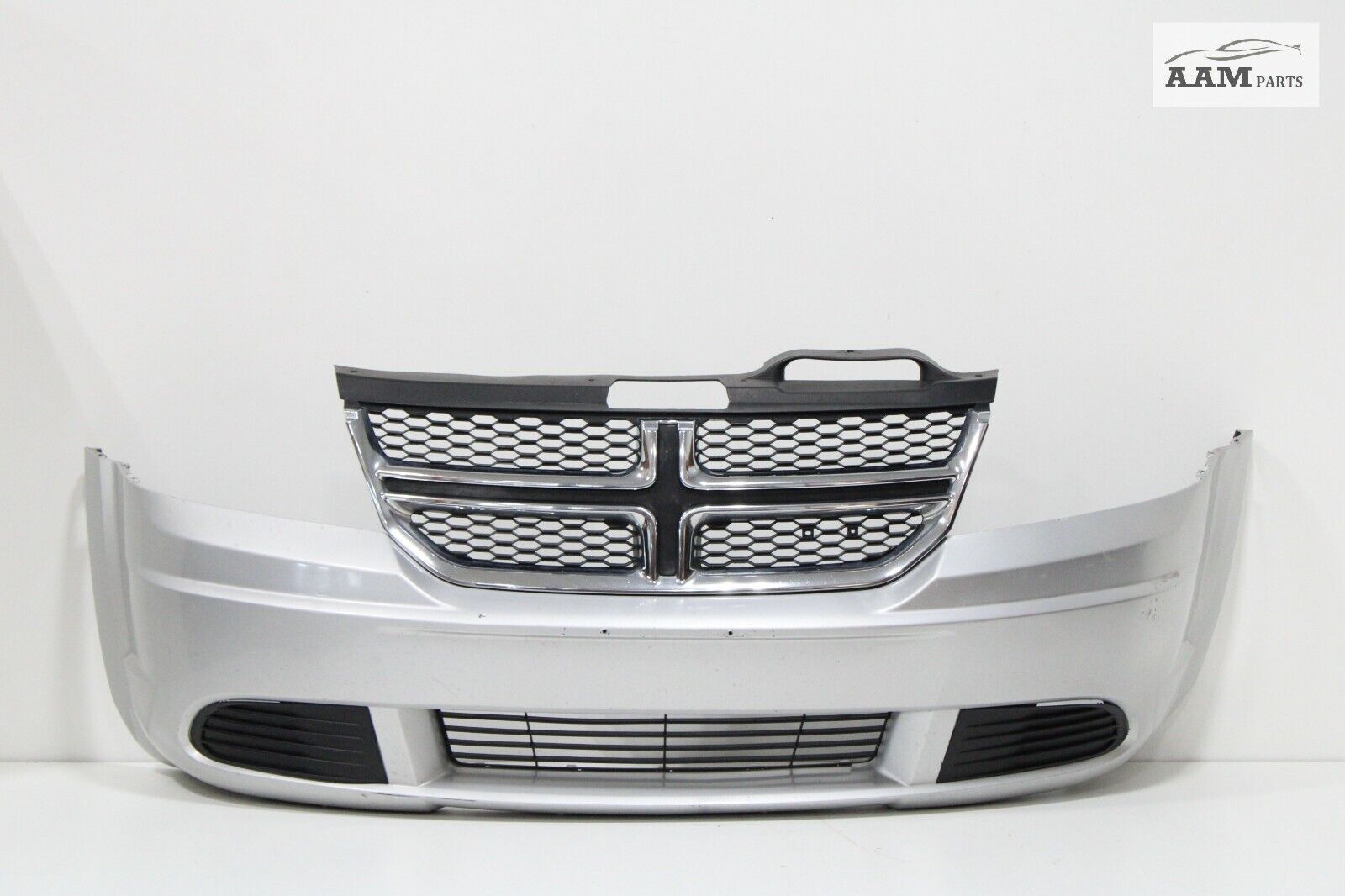 2011-2019 DODGE JOURNEY FRONT BUMPER COVER BRIGHT SILVER METALLIC W/ GRILLE OEM