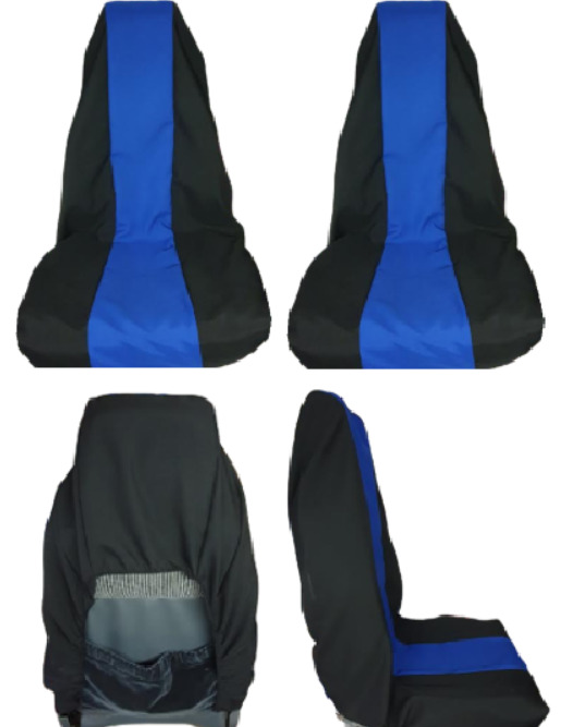 2 BLACK SEAT COVER WITH BLUE INSERT FIT MITSUBISHI MAGNA,LANCER,CORDIA,TRITON,