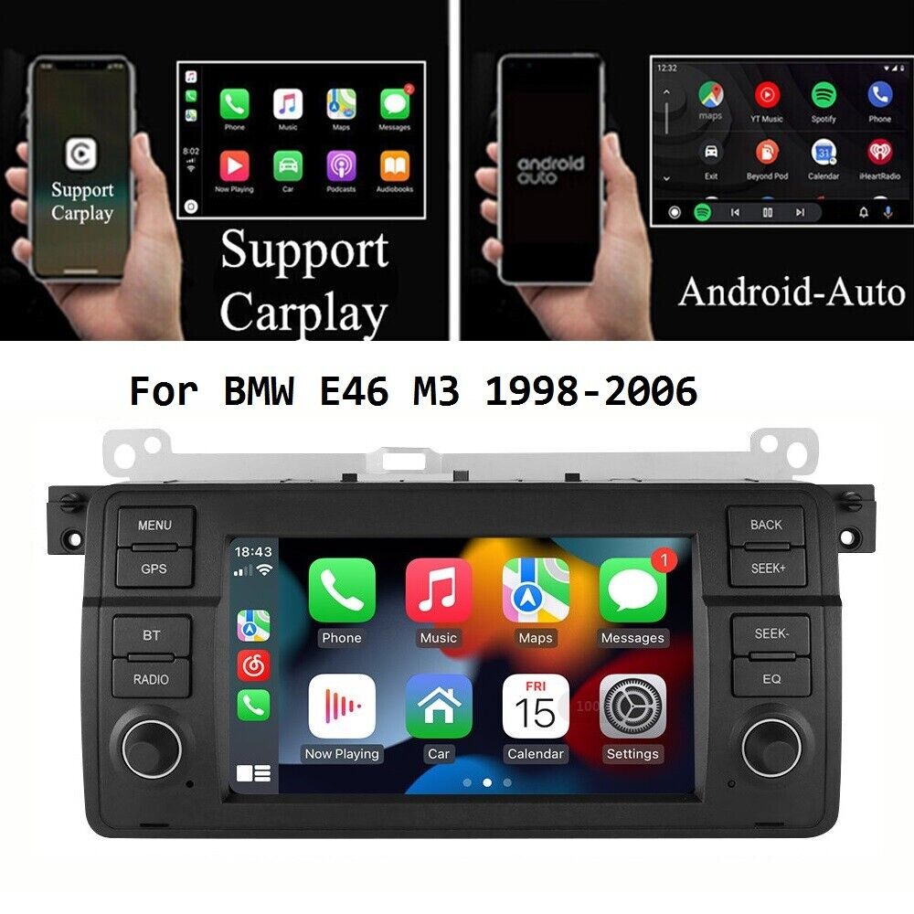 Apple Carplay Wifi Car Stereo FM Radio Fit BMW E46/318i/320i/323i/325i/328i/330i