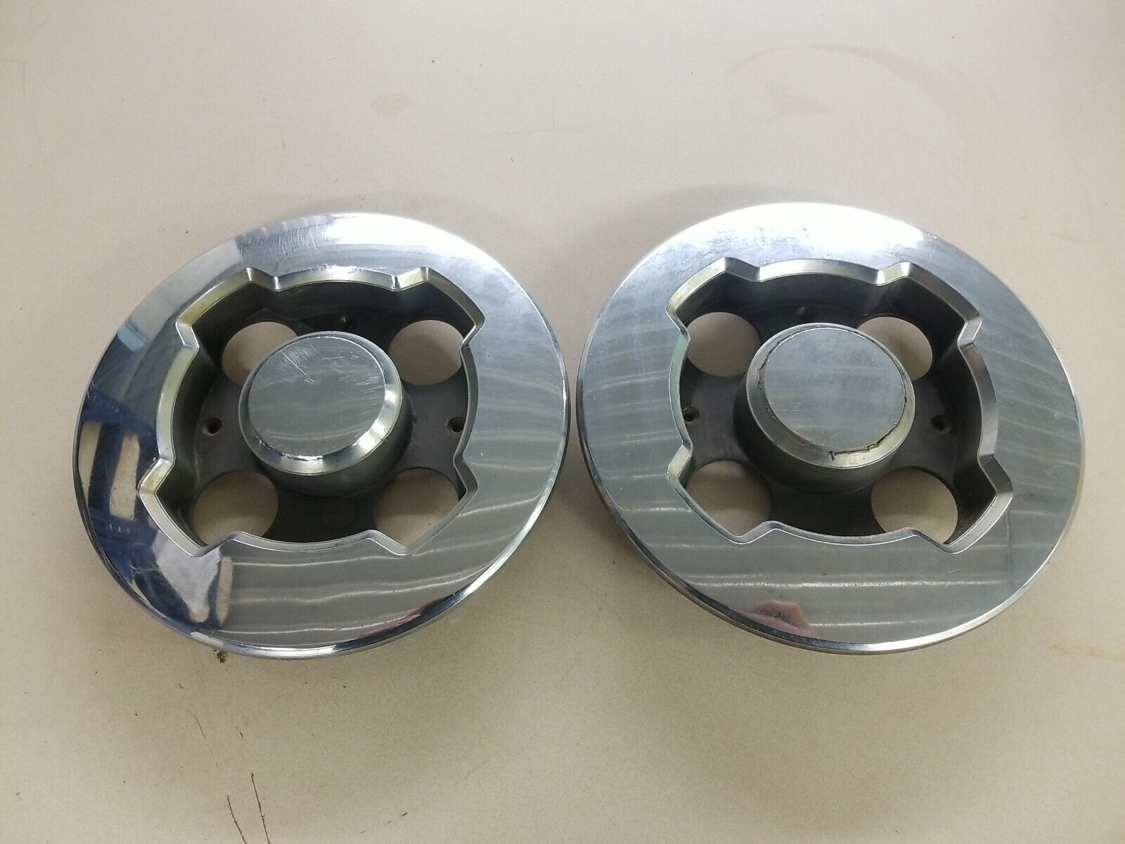 *Set of 2* Vintage 1986-1994 Ford Escort Lynx Tempo Wheel Center Hubcaps USED