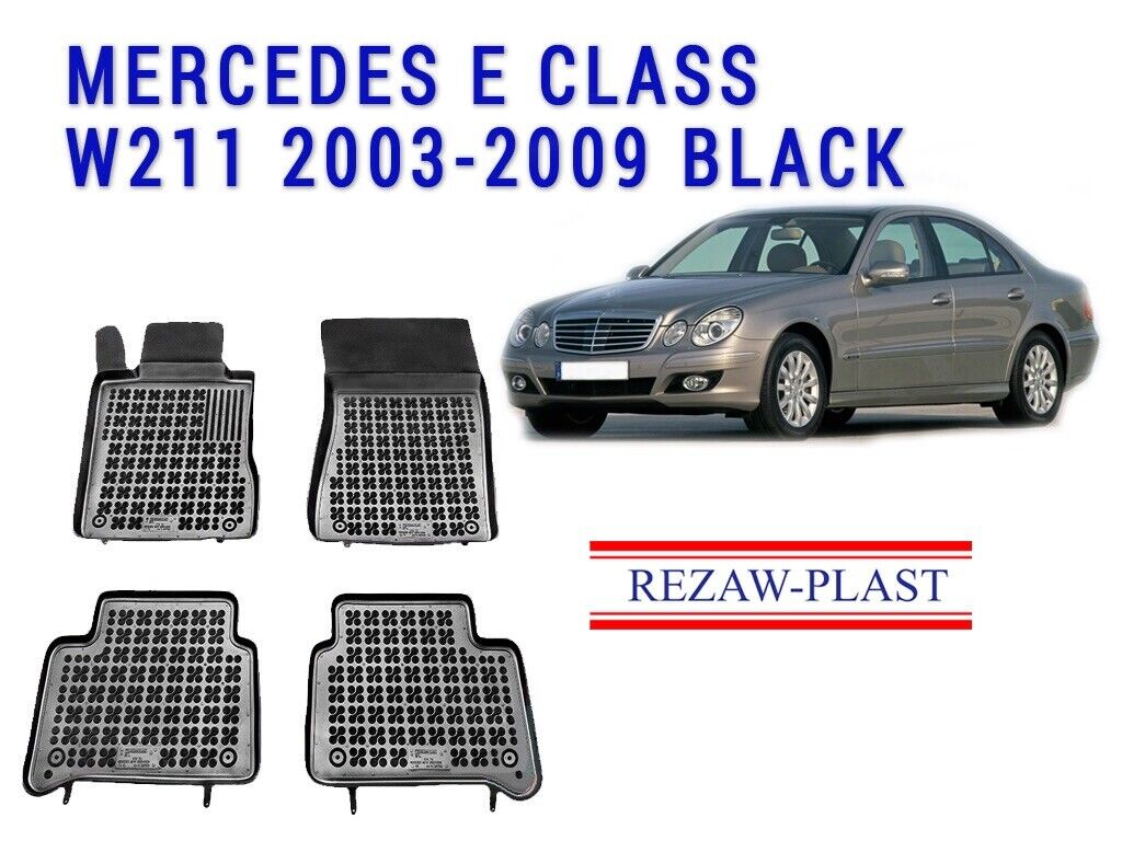 Floor Mats Set for Mercedes E Class 2003-2009 E320 E350 E500 E55 AMG W211 Black