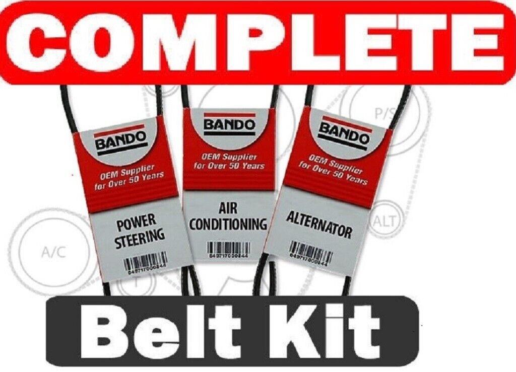 Drive Belt kit fits Kia Rio & RIO 5 2006-2011 Alternator-AC-Power Steering 3PCS
