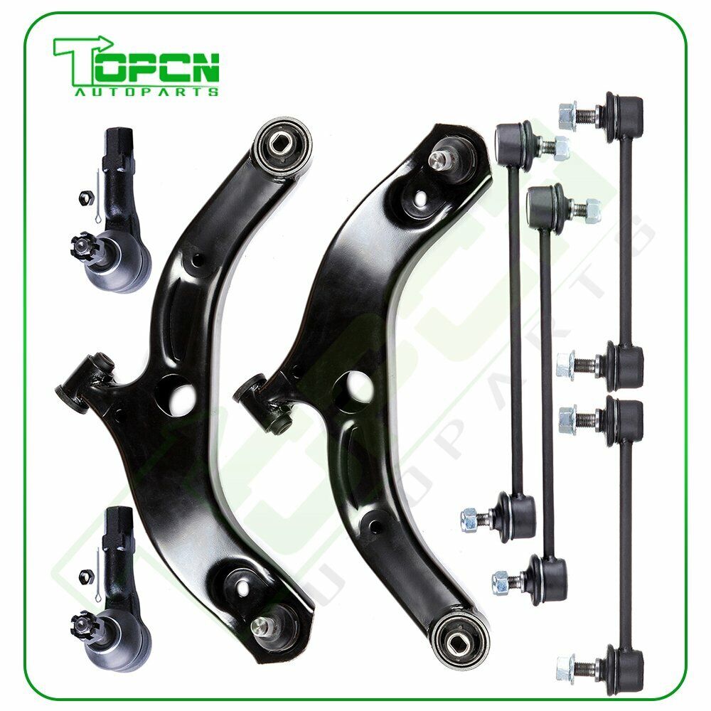 8x Front For Mazda Protege Lower Control Arms Rear Sway Bar Links Outer Tie Rods