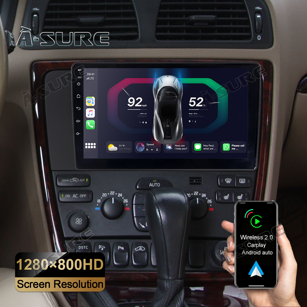 2+32GB Android 12 For Volvo V70 XC70 2000-2008 Car Stereo Radio Wireless Carplay