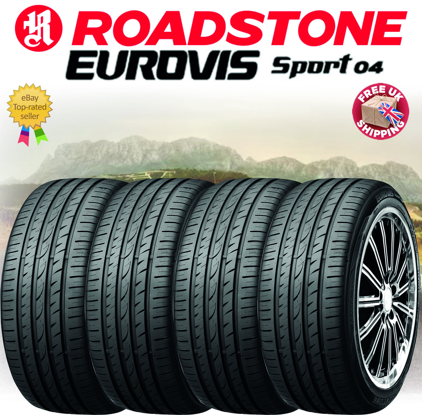 X4 225 55 17 101W XL Roadstone MID-RANGE Tyres BY NEXEN Amazing B,B Rated