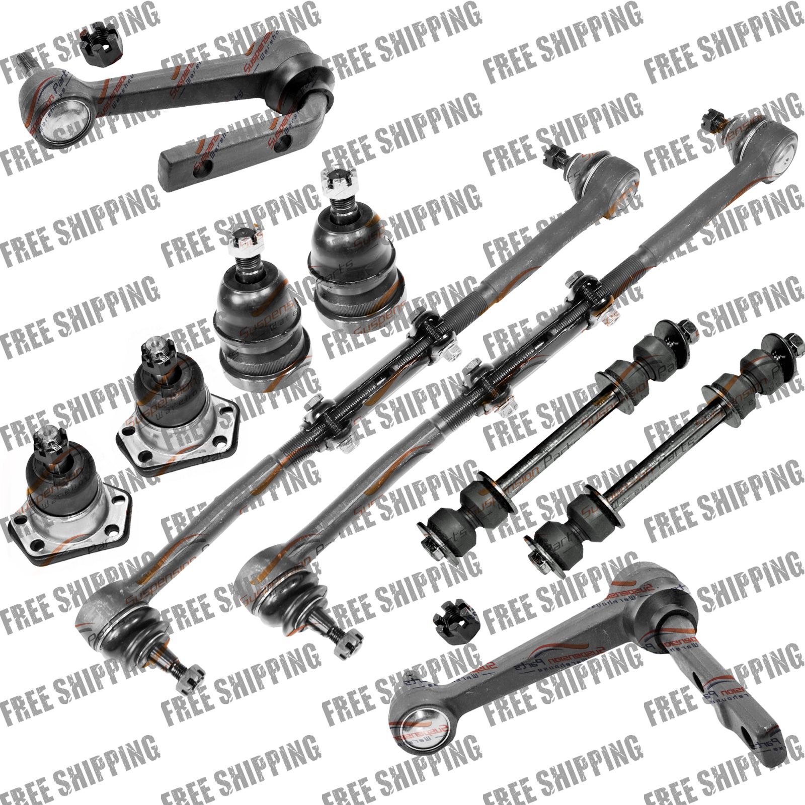 New Steering Kit Tie Rod Ends Ball Joints Sway Bar Link For RWD Chevy Astro Van