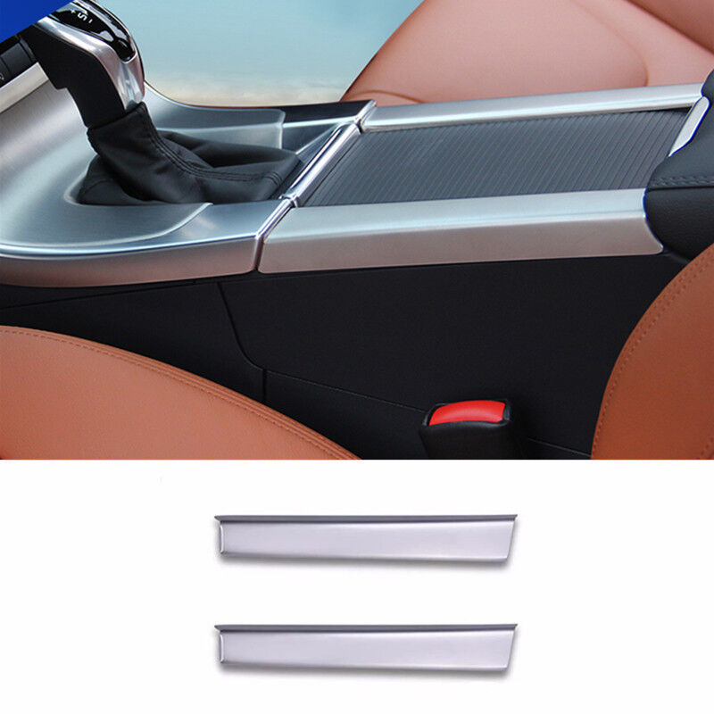 Stainless Steel Console Water Cup Holder Panel Cover Trim For Volvo XC60 V60 S60
