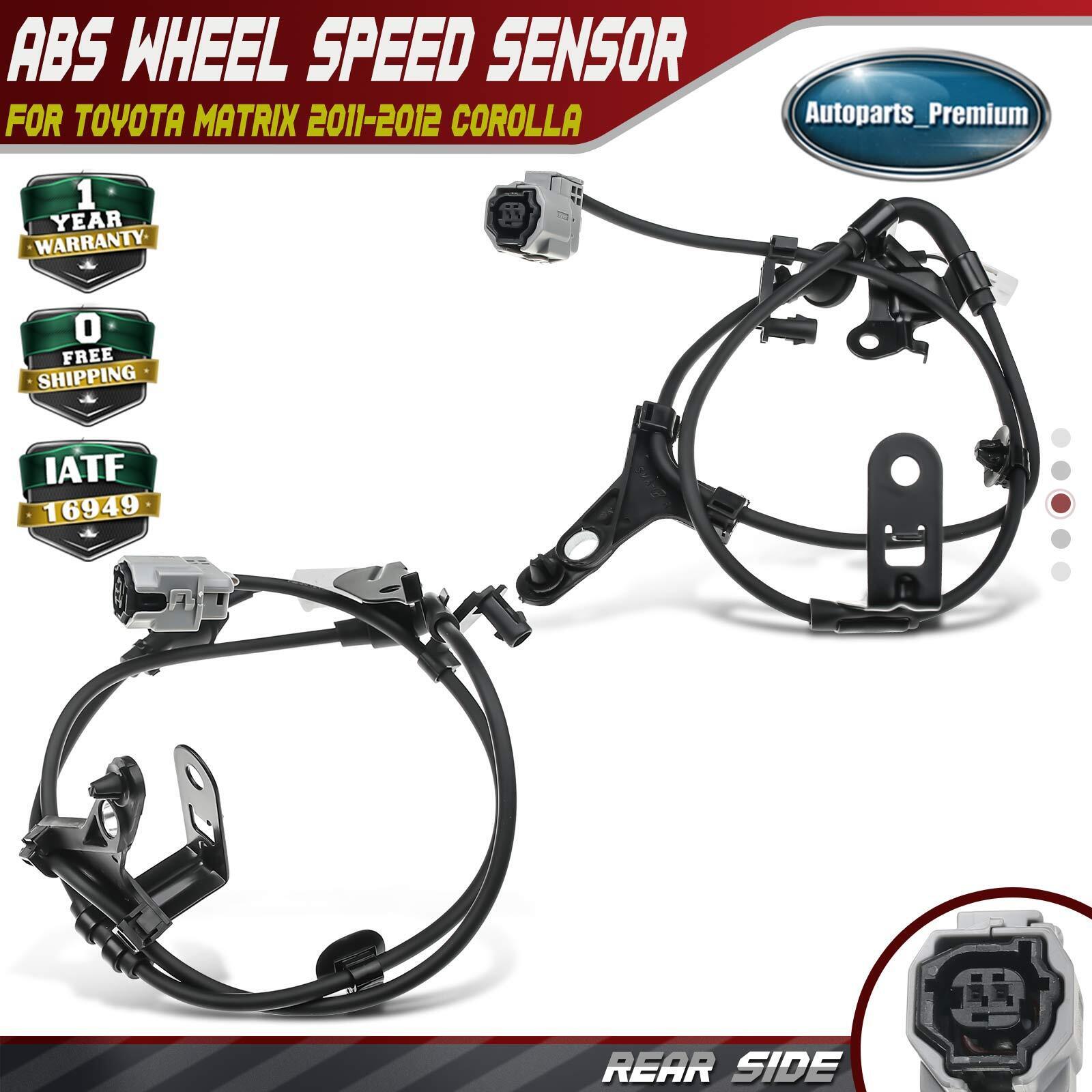 2Pcs Rear ABS Wheel Speed Sensor for Toyota Corolla 09-12 & 14-19 Matrix 11-12