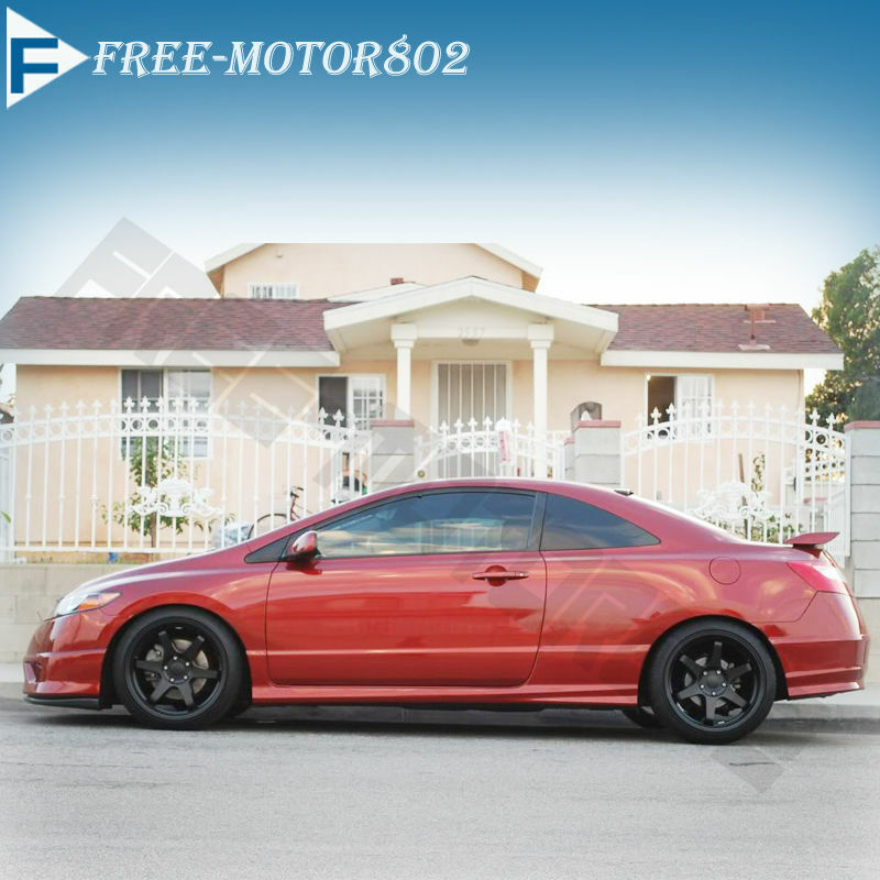 Fits HONDA CIVIC 06-11 COUPE HP Style PU SIDE SKIRT ADD-ON 1 Pair