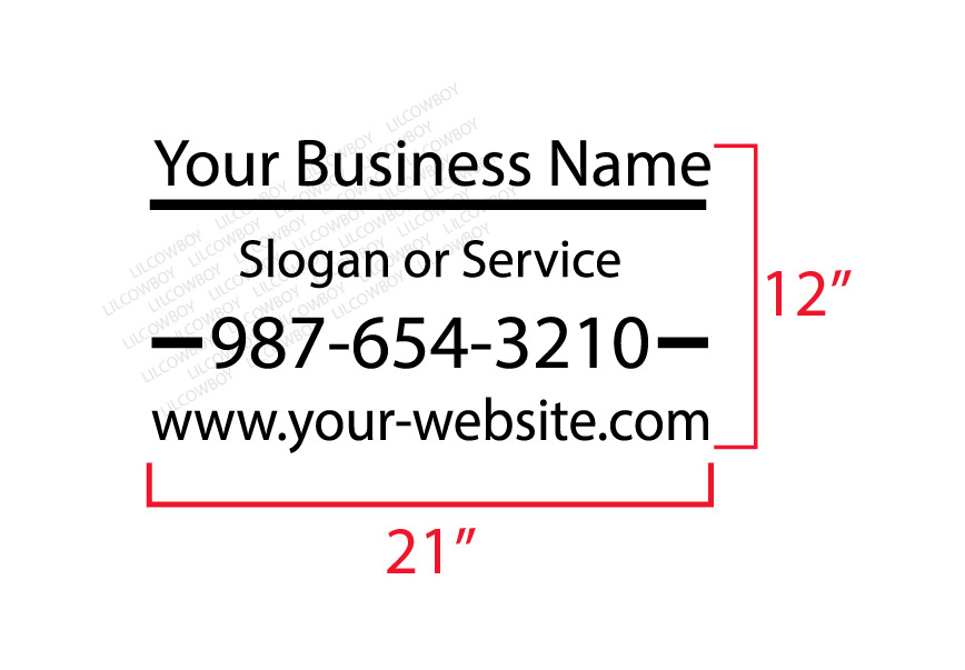 Personalized Custom Business Name Car Sign Vinyl Lettering Decal Truck phone BS9