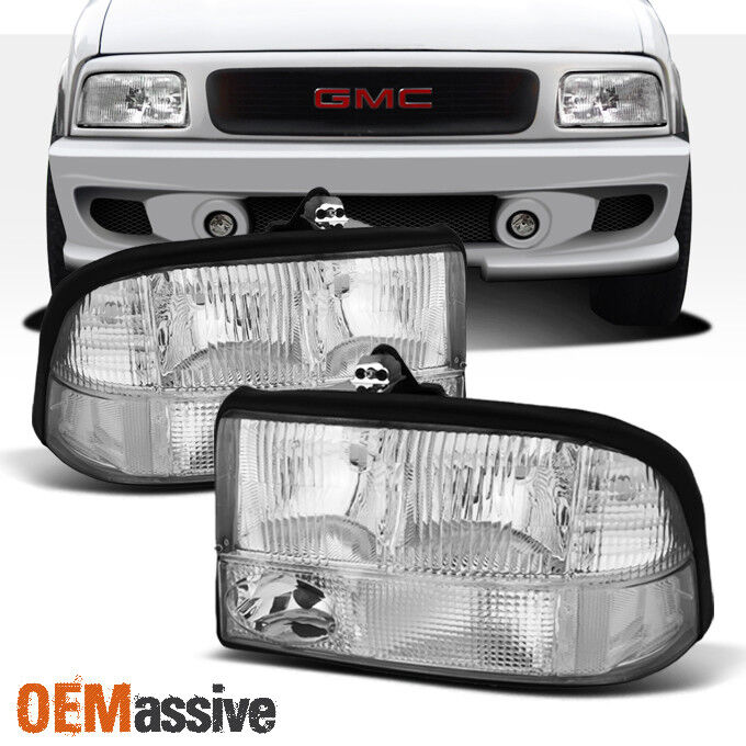 Fits 98-04 GMC Sonoma Jimmy Oldsmobile Bravada Headlights Left + Right Headlamps