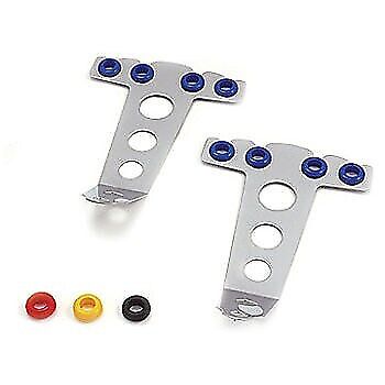 Spectre Chrome Spark Plug Wire Separator Holder Tall 4 Wire w/ Colored Grommets