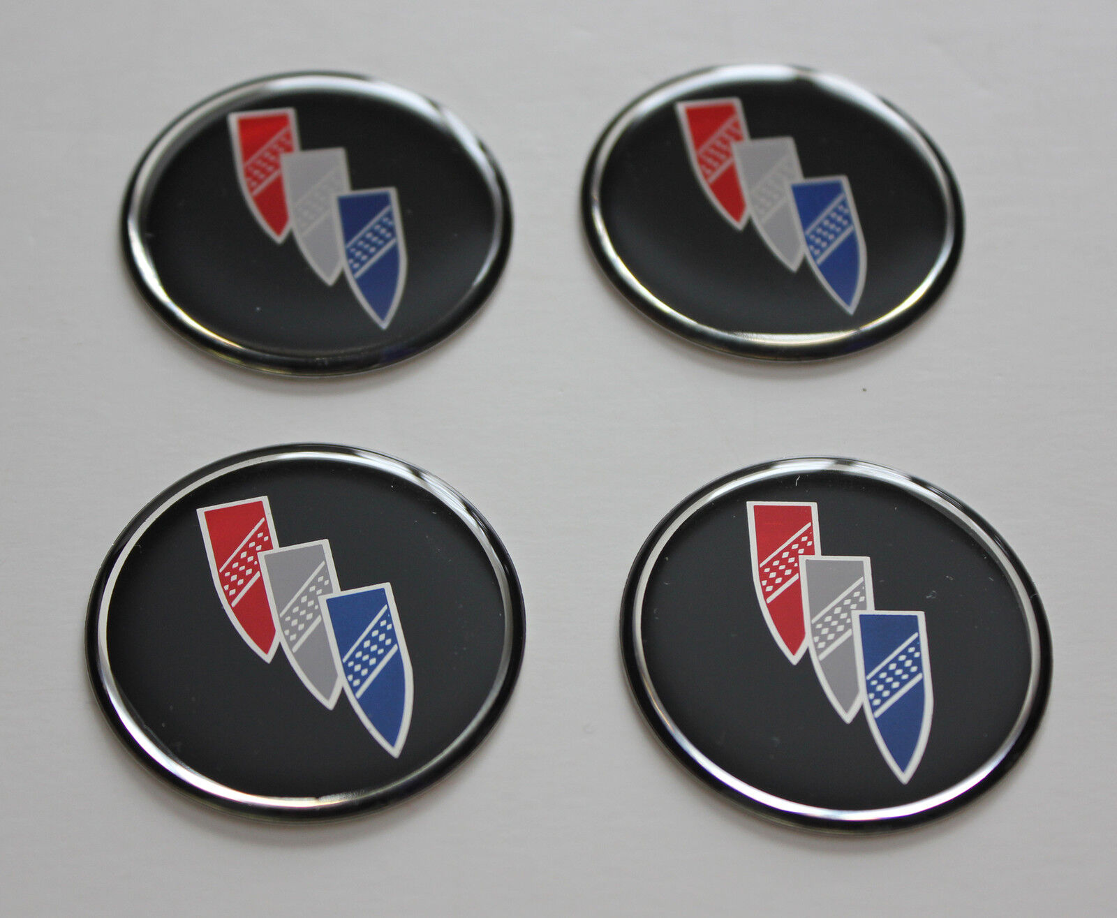 4 Buick Adhesive Hub Cap/Wheel Center Emblems Medallions - Vinyl - 1 1/2\