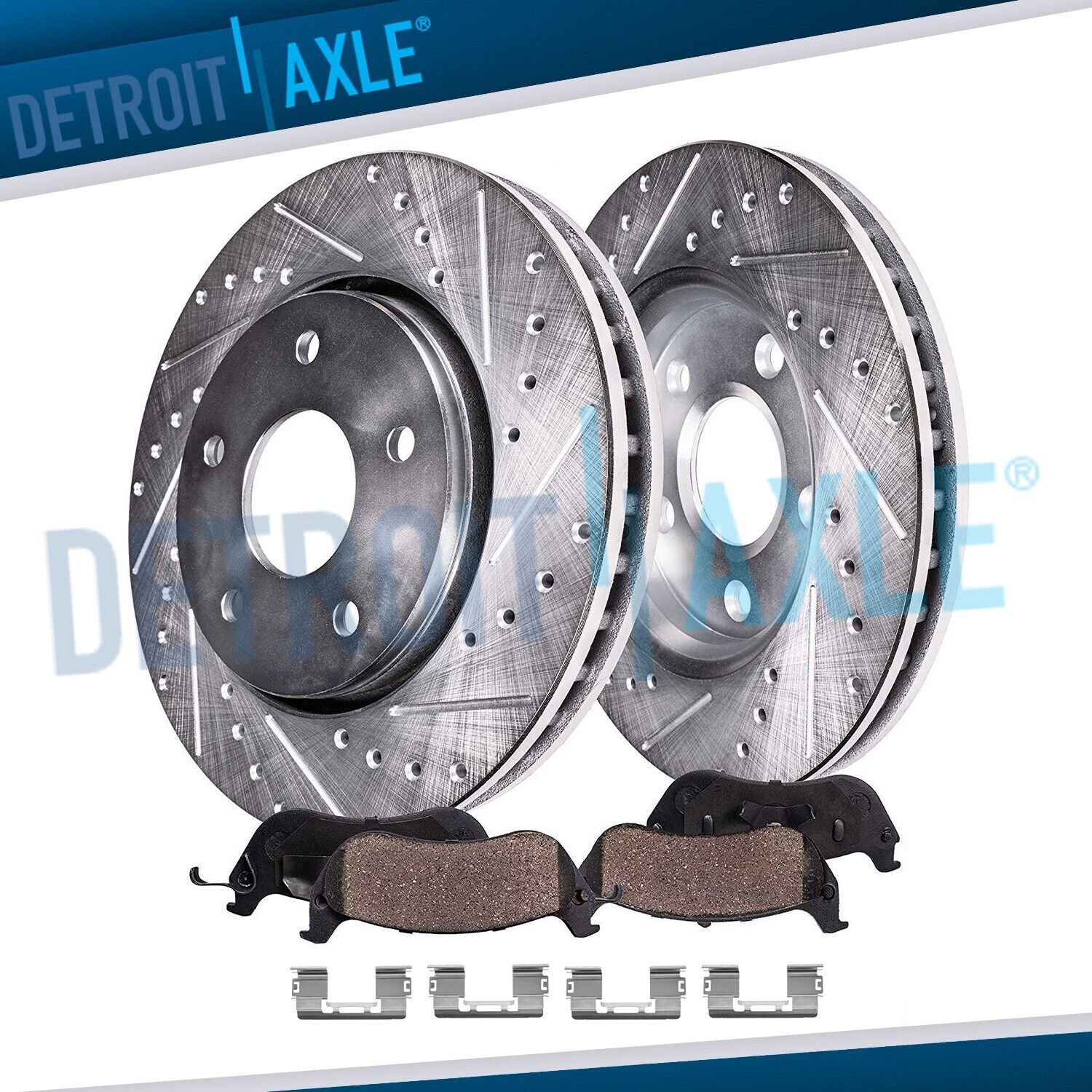 Front Drilled Brake Rotors + Ceramic Pads for 2011 - 2015 Chevy Sonic Cruze L4 