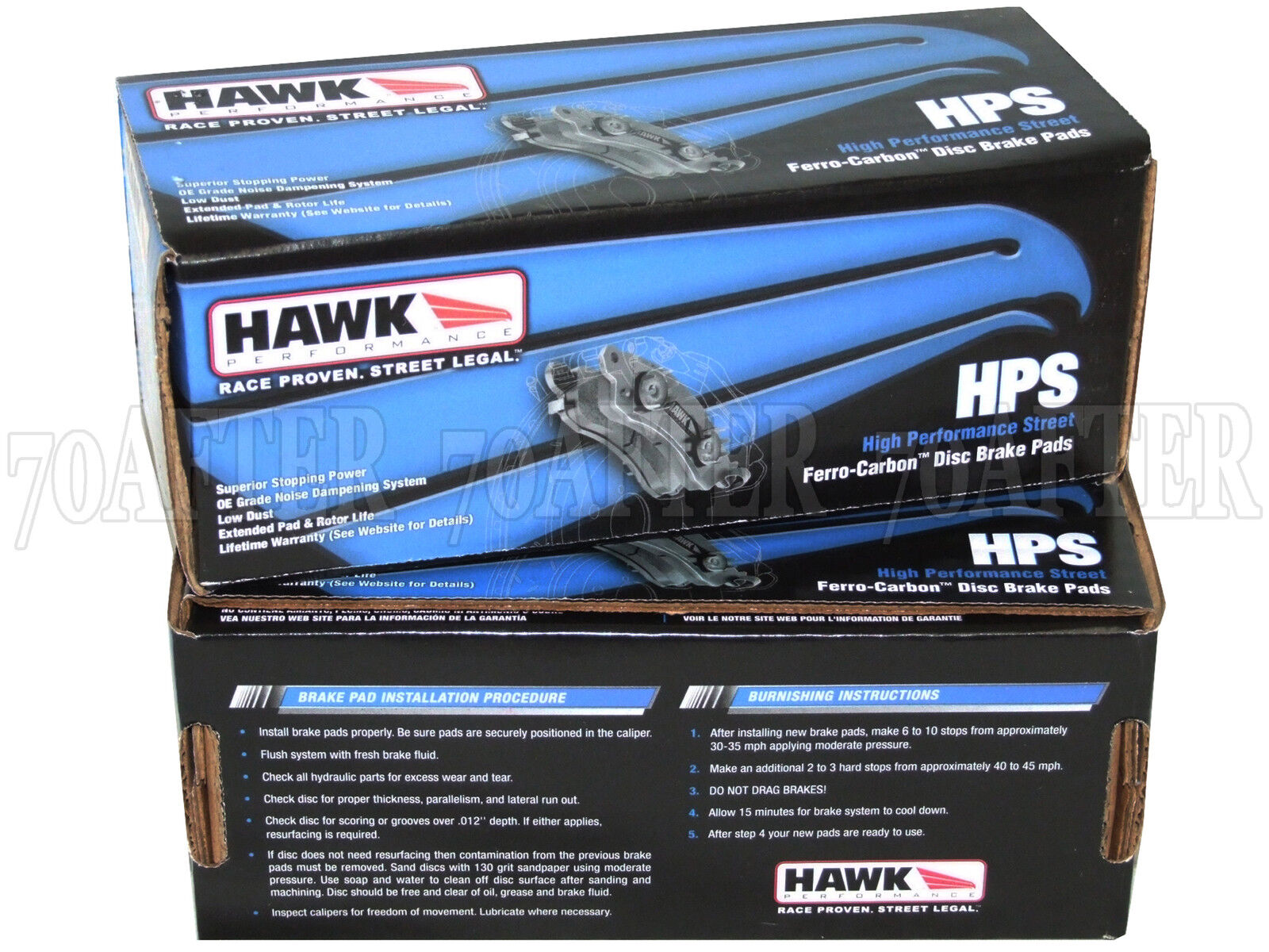 Hawk Street HPS Brake Pads (Front & Rear Set) for 94-01 Acura Integra DC 4Lugs