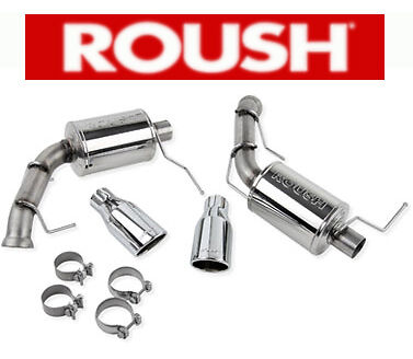 2011-2014 Roush Mustang GT 5.0 Axle Back Exhaust Kit - Mufflers, Tips & Clamps