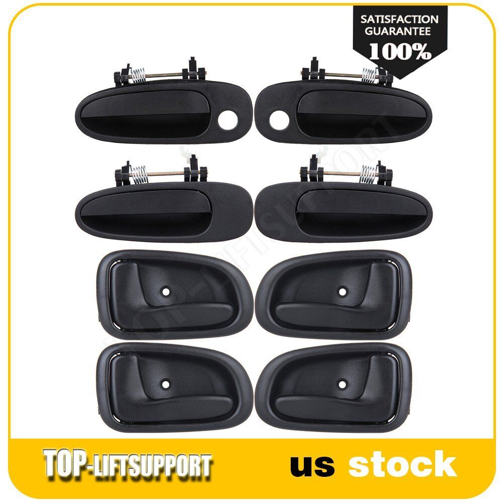 8x Inside Outside Front Rear Door Handles for 93-97 Geo Prizm Toyota Corolla