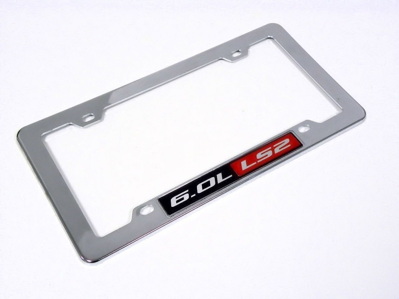 CHEVY 6.0L LS2 ENGINE LICENSE PLATE TAG FRAME CHROME