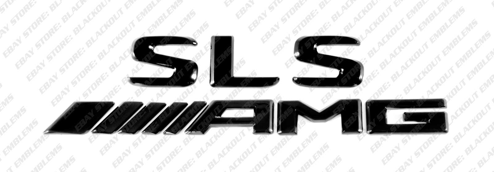 Black Gloss Emblems Badges Logos Letters New for Mercedes-Benz SLS AMG C197