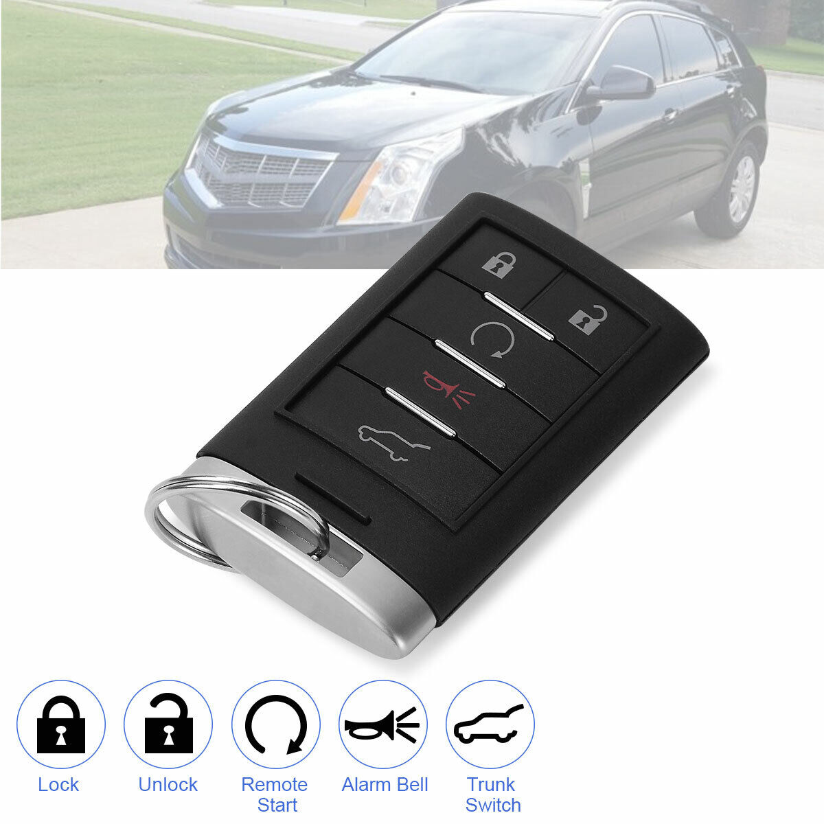 Replacement for Cadillac SRX 2010 2011 2012 2013 2014 2015 Keyless Remote Key