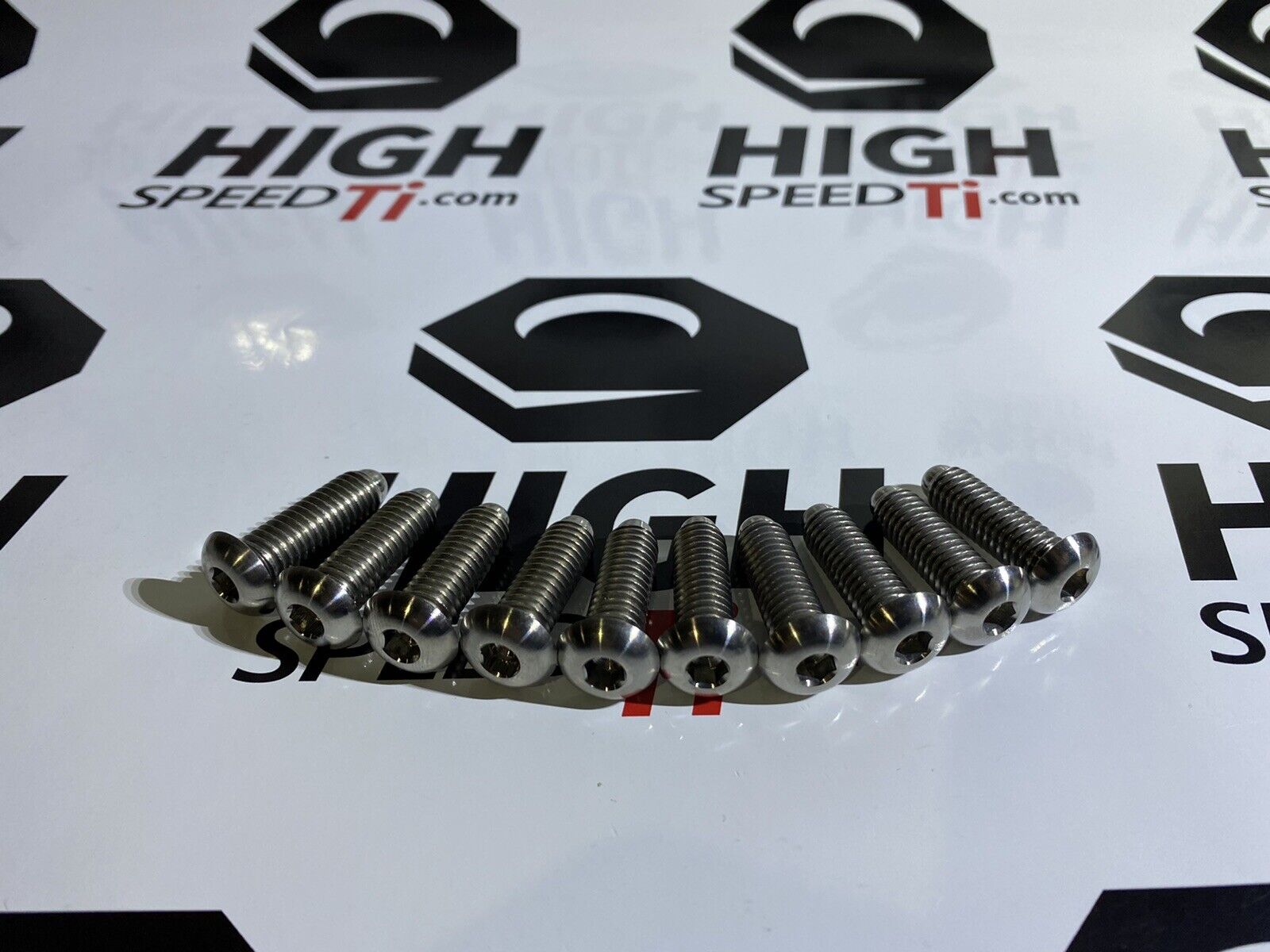 Titanium Sprint Car Front Hub Bolt 10pc Kit 3/8-16 Lightweight Button Head 1-1/4