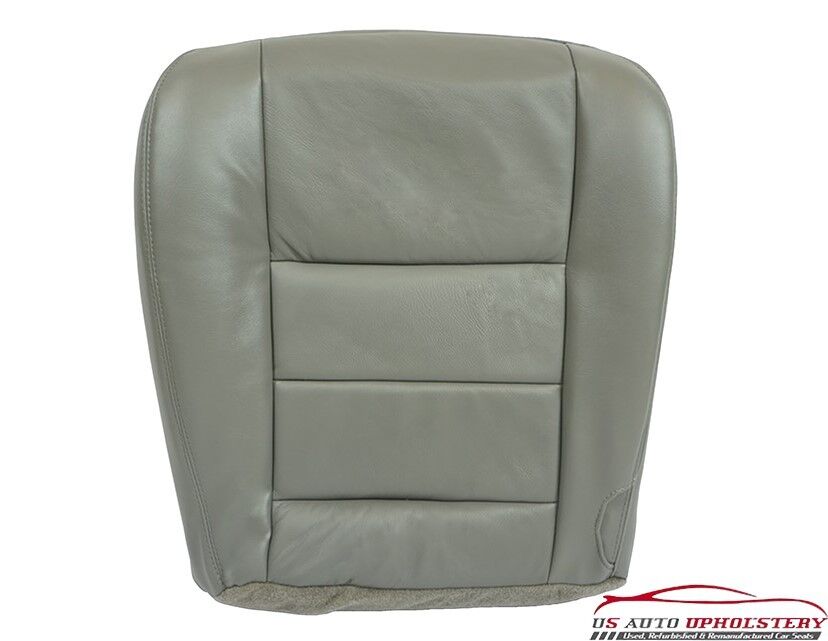2004 2005 Ford F250 F350 Lariat 4X4 Diesel Driver Bottom Leather Seat Cover GRAY