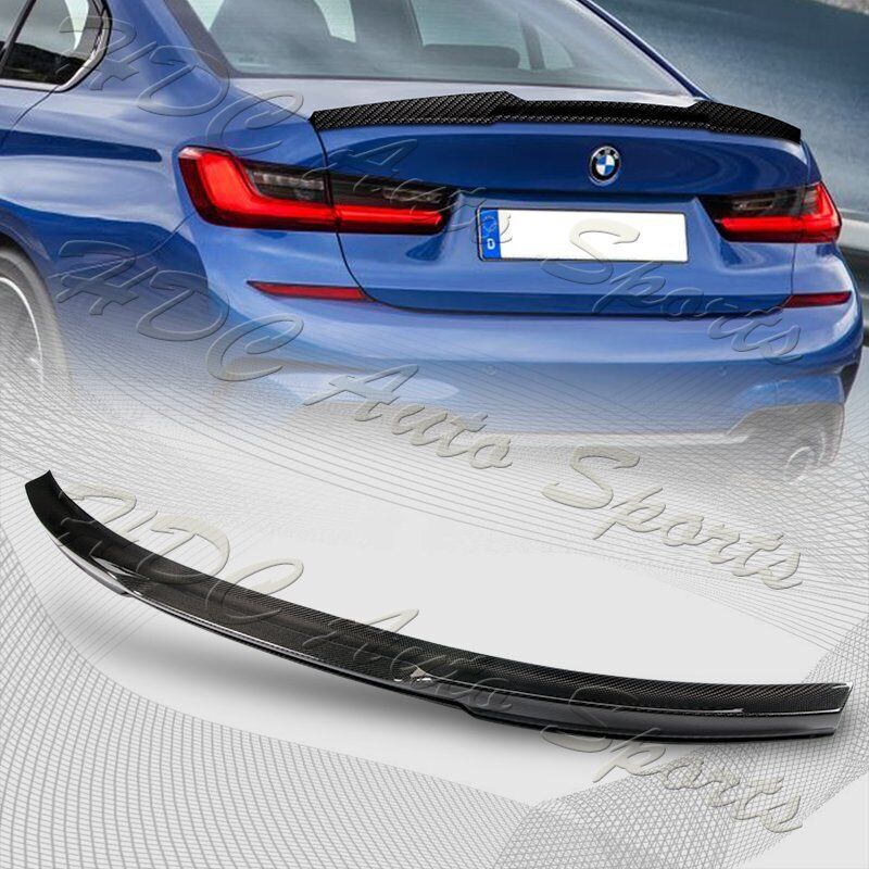 For 2019-2023 BMW 3-Series G20 M4 Type Real Carbon Fiber Rear Trunk Spoiler Wing