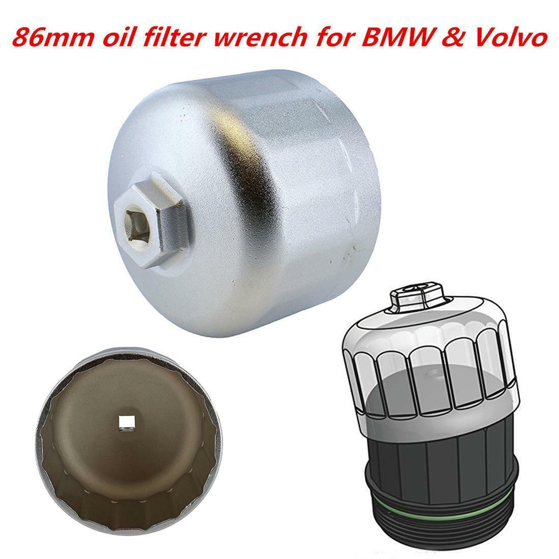86mm 16 Flute Oil Filter Wrench Tool Cartridge Housing Cap For BMW Volvo Vehicle