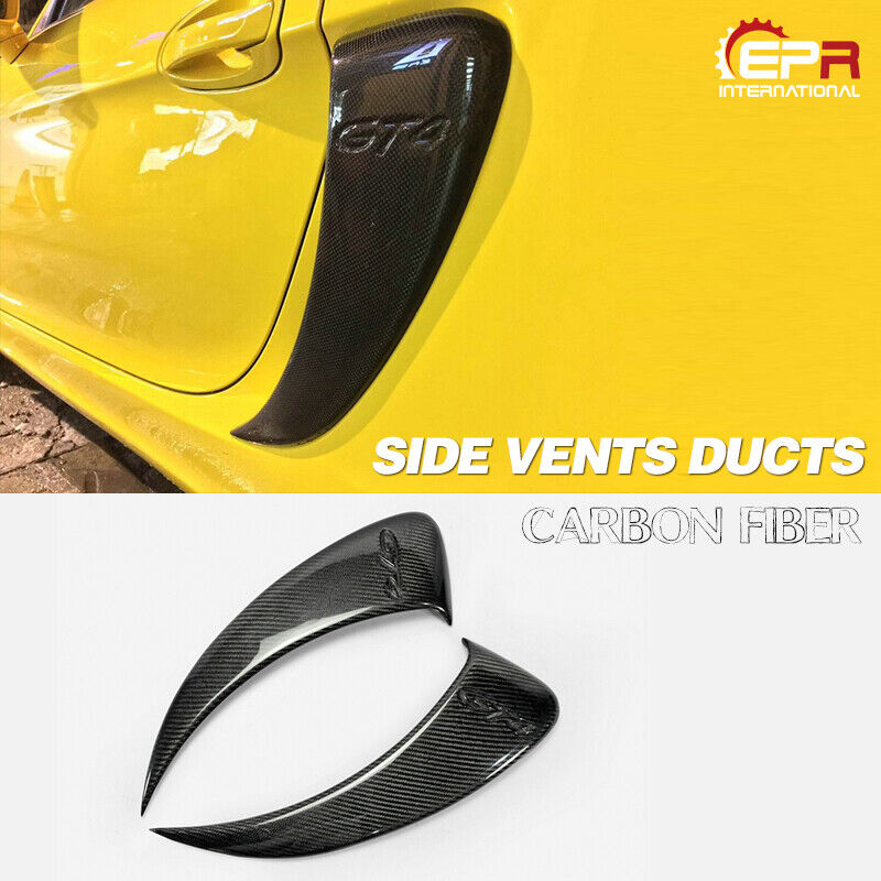 For Porsche 981 13-16 Boxster Side Intake Duct Vents Trim GT Type Carbon Fiber