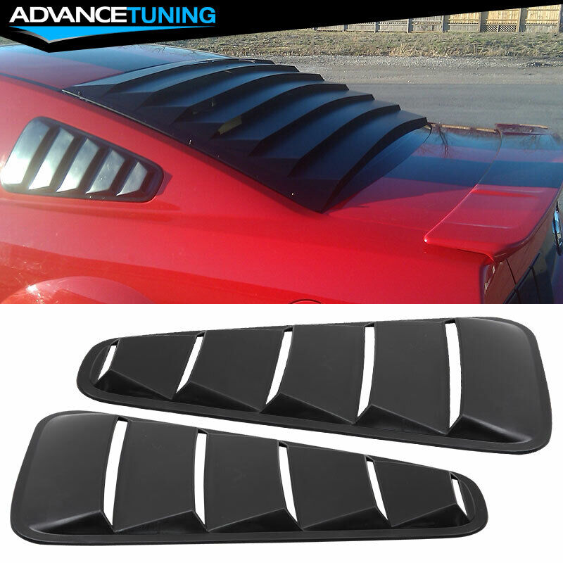 Fits 05-09 Ford Mustang Coupe 2-Door Side Quarter Window Louvers Scoop PP 2PCS