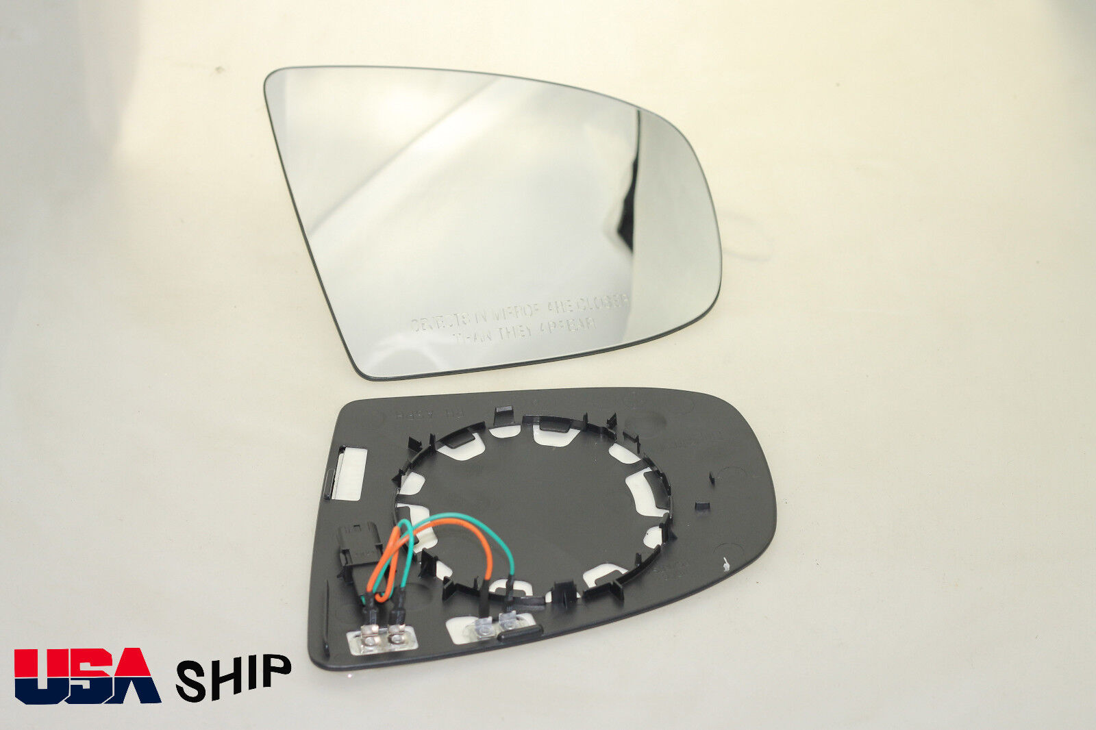 Passenger Side mirror glass Heat W/Holder FOR 08-12 BMW X5 E70 X6 E71 USA SHIP