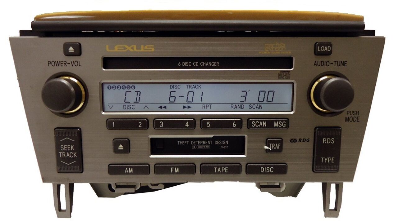05 - 10 Lexus SC430 Radio Tape Cassette Mark Levinson Radio 6 CD Changer P6832