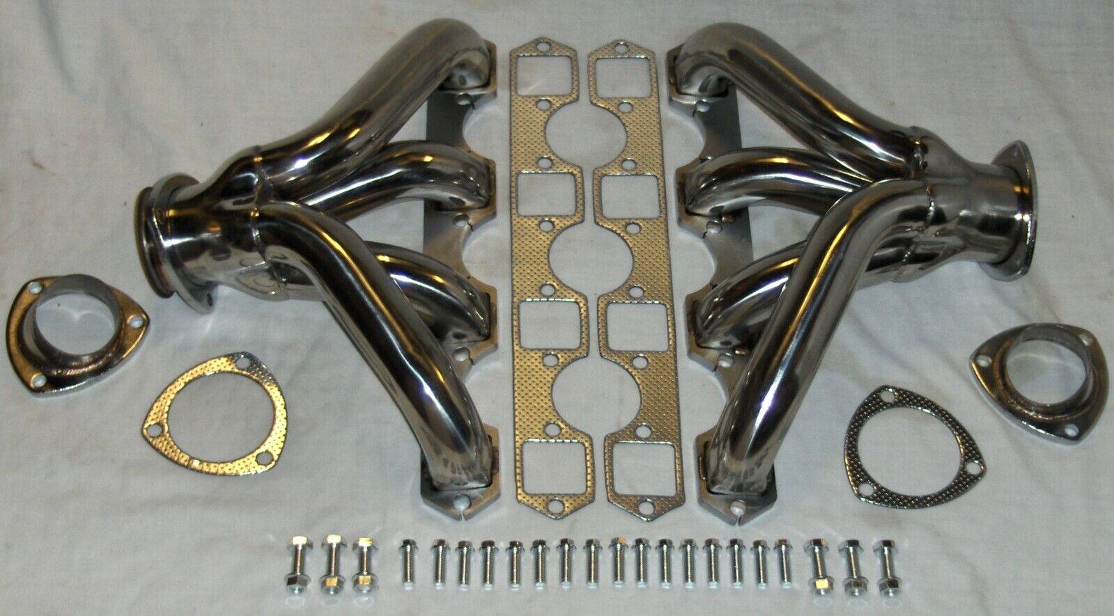 1968-76 Cadillac 472 500 Polished Stainless Shorty Style Hugger Headers RETURN
