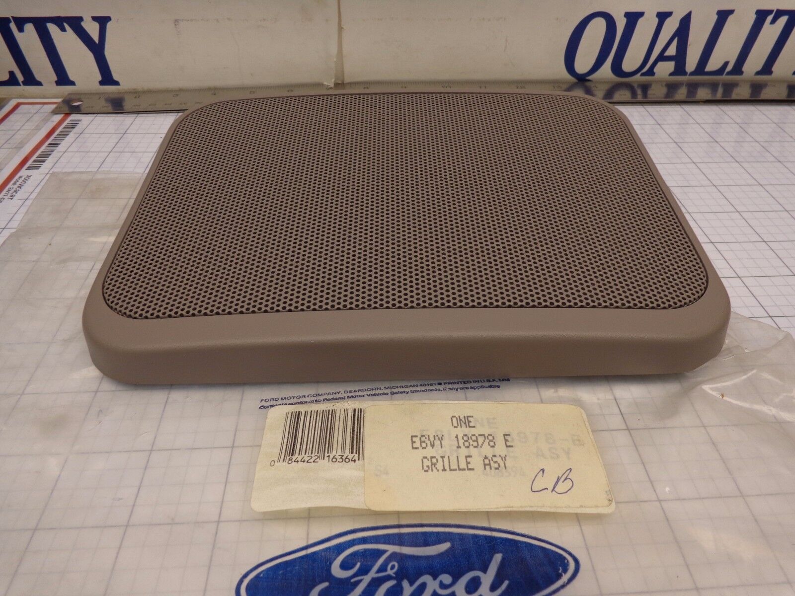 FORD OEM NOS E6VY-18978-E   Speaker Grill Grille Cover  Grey Gray  Some Lincoln